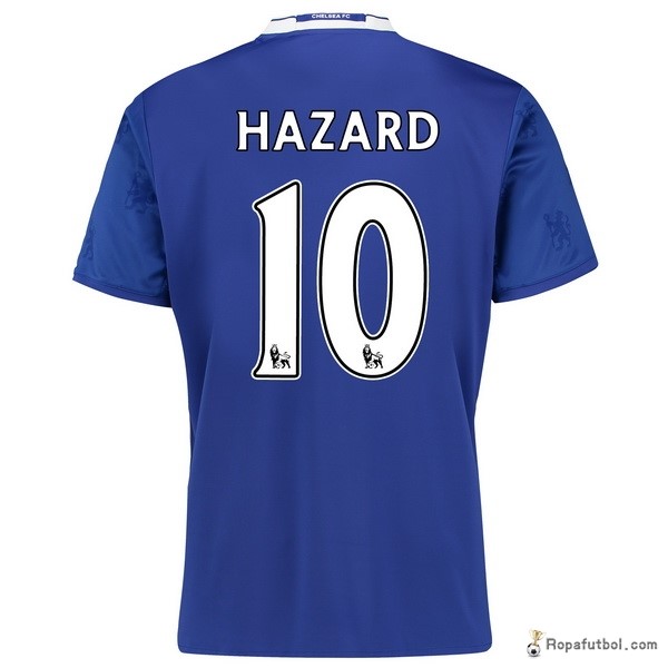 Camiseta Chelsea Replica Primera Ropa Hazard 2016/17 Azul